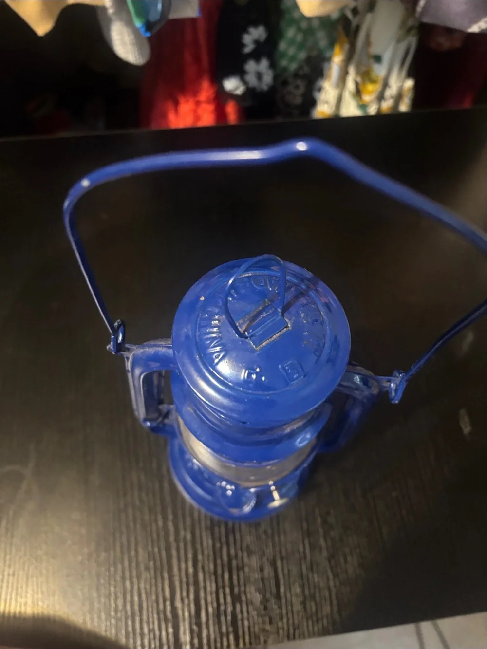 Bright Blue Metal Farmhouse Lantern - Home Accents